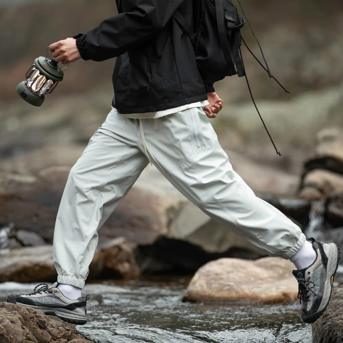 Jeep American Retro Deconstructed High-Street Functional Windproof Waterproof Wide-Leg Cuffed Casual Cargo Trousers Unisex 21