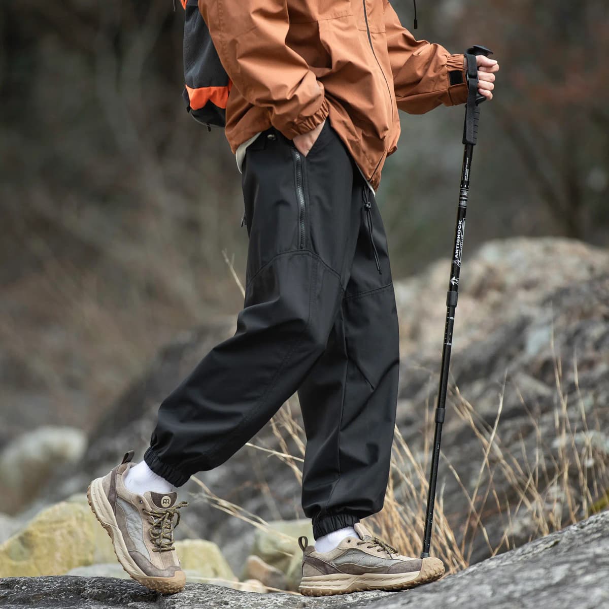Jeep American Retro Deconstructed High-Street Functional Windproof Waterproof Wide-Leg Cuffed Casual Cargo Trousers Unisex 8