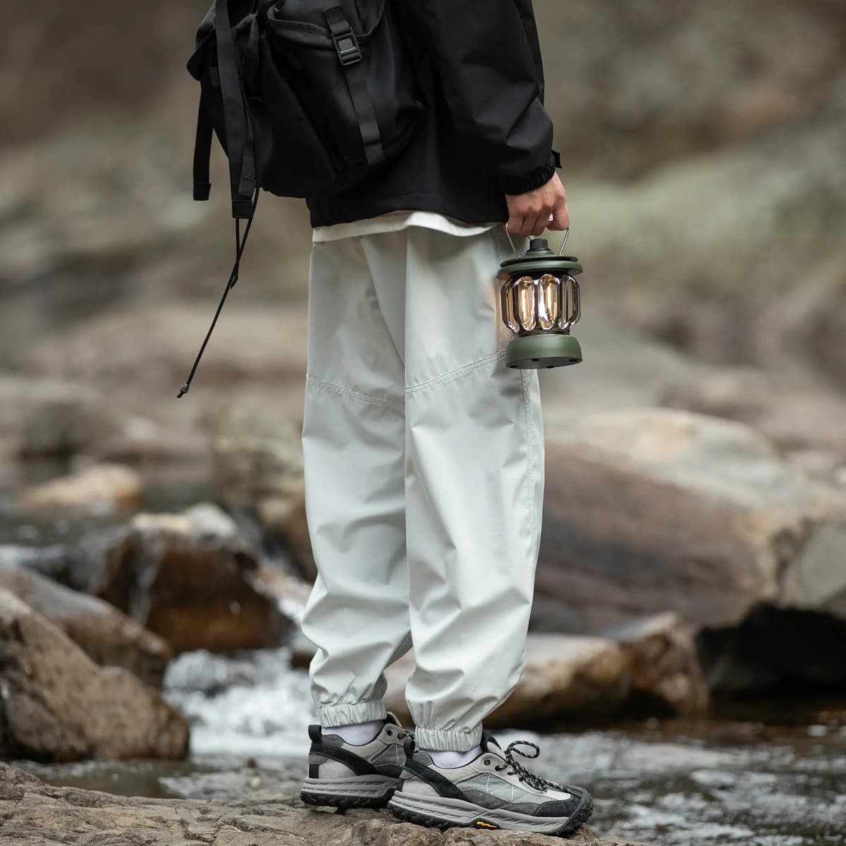 Jeep American Retro Deconstructed High-Street Functional Windproof Waterproof Wide-Leg Cuffed Casual Cargo Trousers Unisex 22