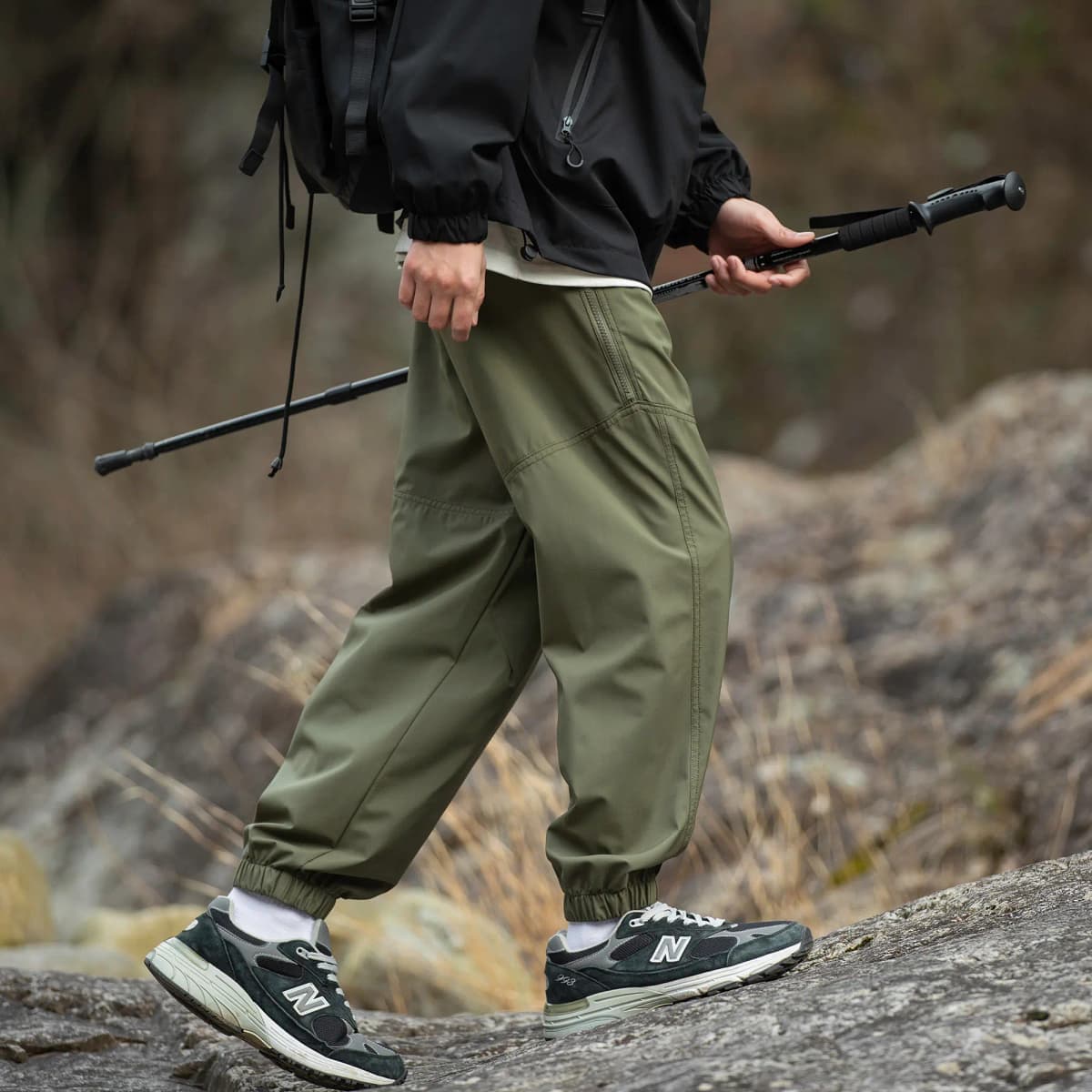 Jeep American Retro Deconstructed High-Street Functional Windproof Waterproof Wide-Leg Cuffed Casual Cargo Trousers Unisex 4