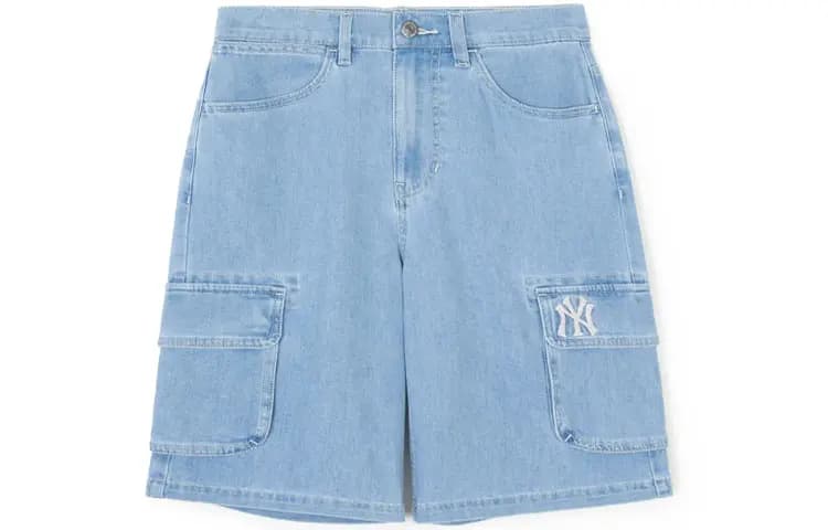 MLB Unisex Denim Şort Mavi