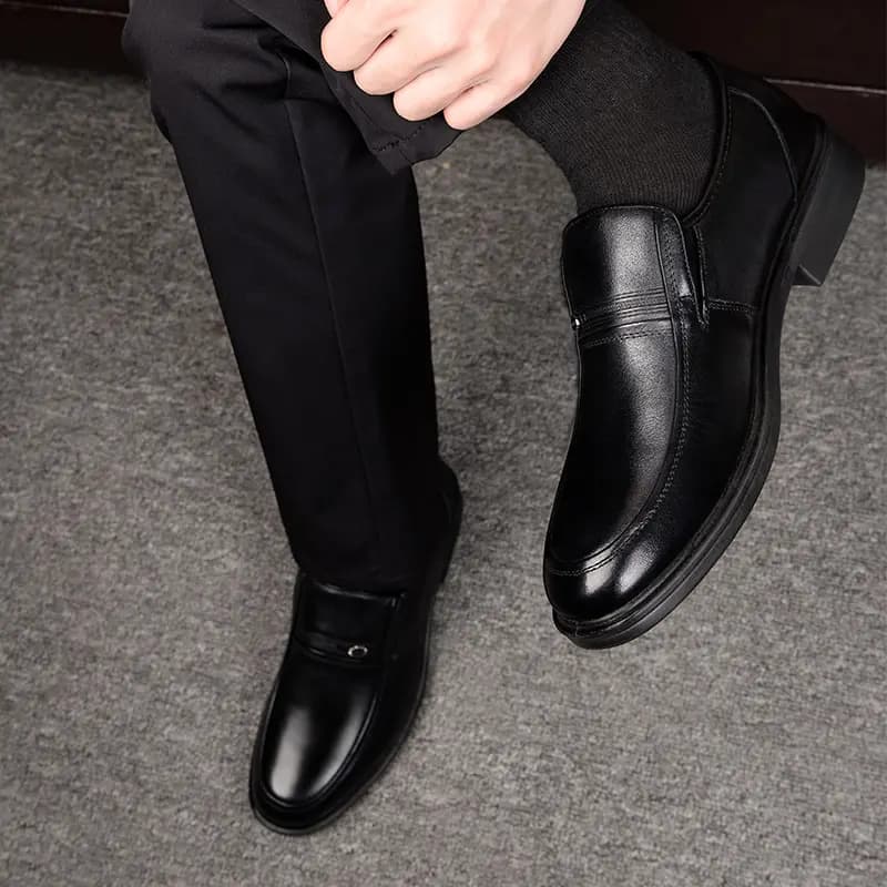 AOKANG Men's Shoes Dress Shoes Men's Black Brown 6